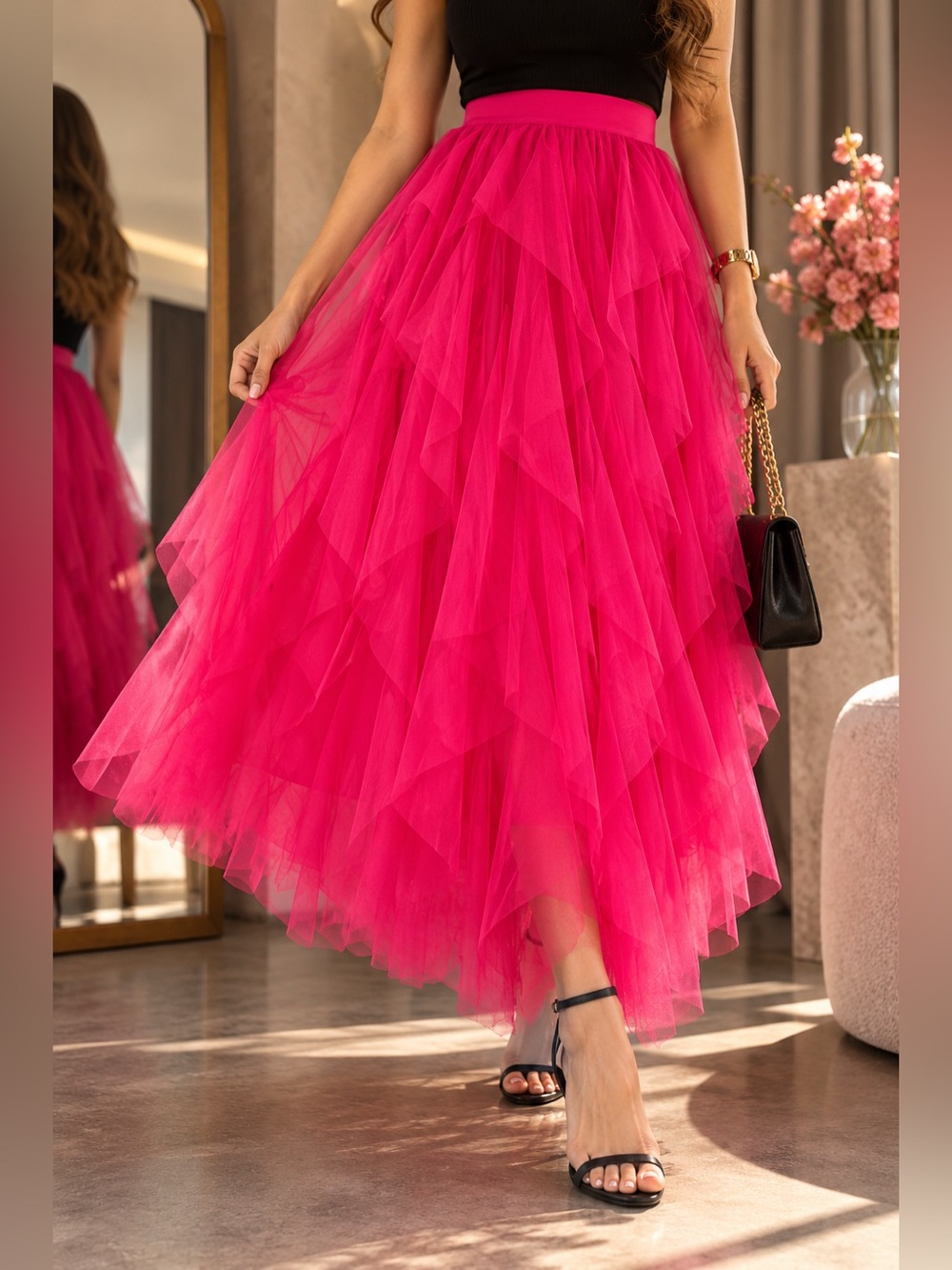 Elegant Layered Tulle Skirt